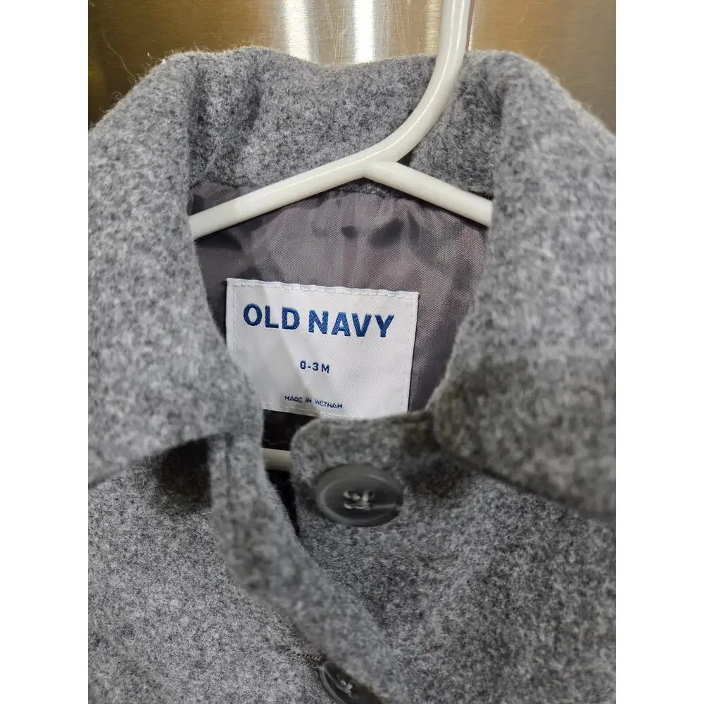 NWOT Gray Winter Coat - Old Navy - 0-3mo